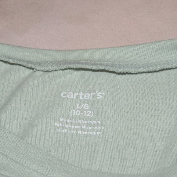 Carter’s Green Penguin Graphic Girls Long Sleeve T-Shirt - Picture 5 of 7